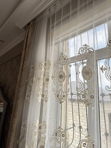 Pərdə və tüllər: Yeni, Pərdə, rəng - Qızılı, Ünvandan götürmə, Ödənişli çatdırılma — 3
