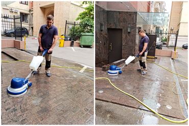 Уборочный инвентарь: Роторная машинка для мойки ковров брусчатки, бетонных полов, кафеля и — 7