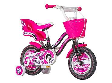 koledzice za decake: Bicikl kids Visitor Heart 12" (7") – crno/roze Šifra proizvoda: 112 — 1