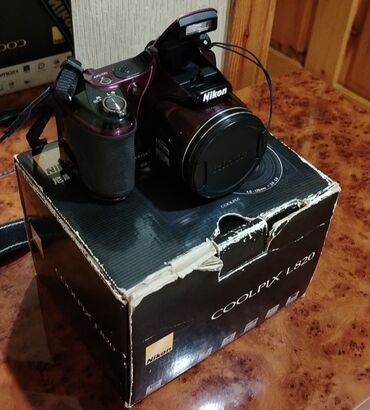 Fotokameralar: Nikon Coolpix L820 fotoaparatı, yaxşı vəziyyətdədir. Bu model geniş