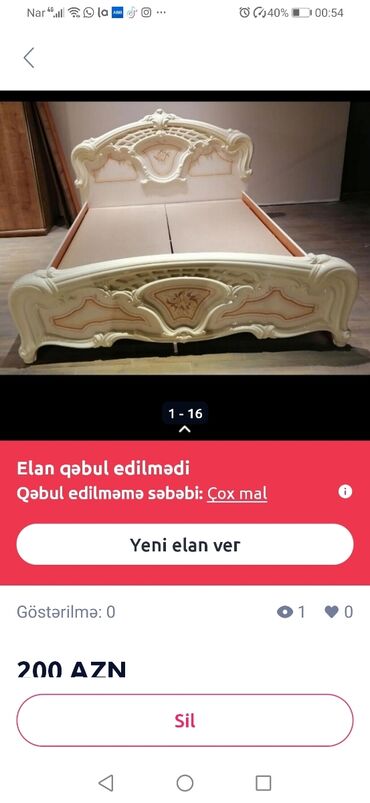 заказать кровать: Yeni, İkinəfərlik çarpayı, Bazasız, Matrassız, Siyirməsiz, Malayziya