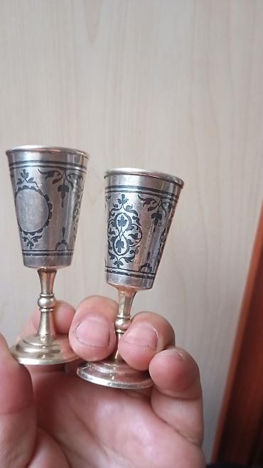 медный стакан купить: Пара серебряных рюмок с чернью - Материал: серебро, предполагаемая — 1