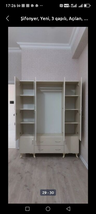 Dolablar: Yeni, 4 qapılı Düz dolab, Dolab-asılqan — 12