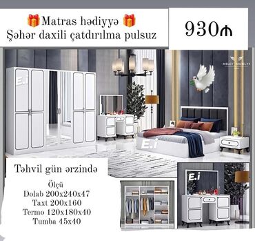 Masa və oturacaq dəstləri: Yataq desti yeni