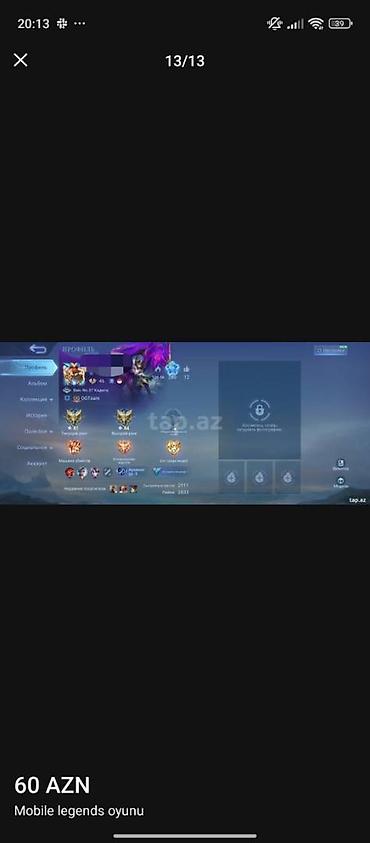 Digər oyun və konsollar: Mlbb hesabi satılır görüş zamanı verilir çox gözəl hesabdi — 1