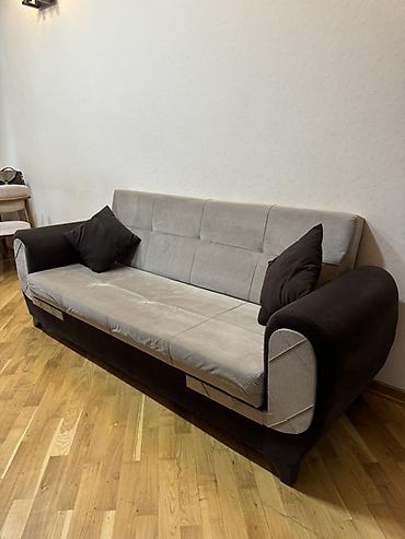 Divanlar: 480 Azn alinib İki rəngli yumşaq divan – qəhvəyi və açıq boz tonlarda — 2