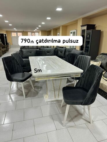 Masa və oturacaq dəstləri: Stol stul dəstlərimiz hər ölçüde her madelde Ucuz və keyfiyyətli Bizde — 3