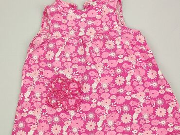 różowa sukienka w kwiaty: Sukienka, 3-4 lat, 98-104 cm, stan - Dobry