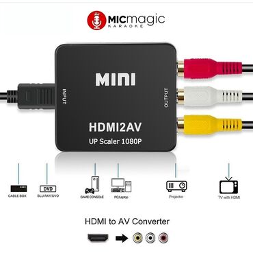 Динамики и музыкальные центры: Переходник конвертер HDMI на Av Hdmi на колокольчики
