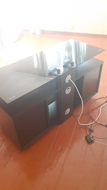 tv stent: İşlənmiş, Düz TV altlığı, Polkalı, Şüşəli — 4