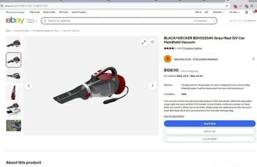 Ručni usisivači: *** AKCIJA *** #2622 Kvalitetan usisivač za auto BLACK+DECKER; Model — 3