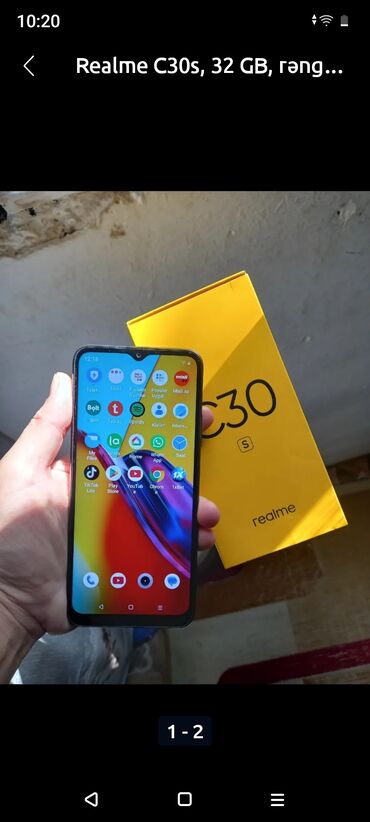 samsung galaxy core prime qiymeti: Realme C30s, 32 GB, rəng - Qara, Face ID