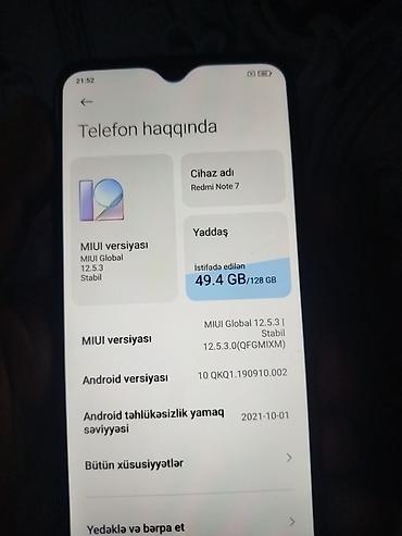 xiaomi poco m3 qiymeti: Redmi Note 7, 128 GB, rəng - Göy — 3
