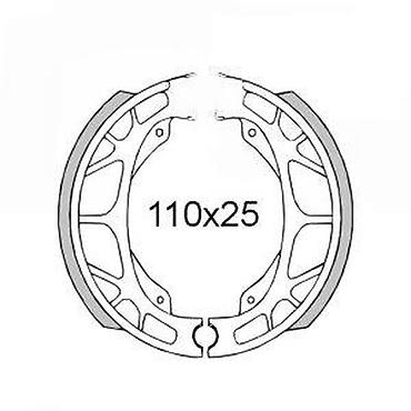 tomos puch: Set kočionih papuča dimenzija 110x25 mm, namenjen za motocikle — 2