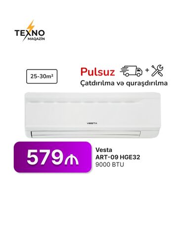 Kondisionerlər: Kondisioner Vestfrost, 20-25 kv. m, Split sistem, Kredit yoxdur, Pulsuz quraşdırılma