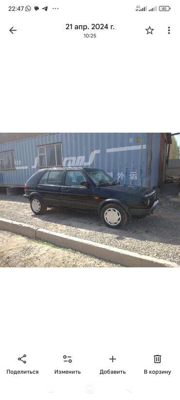 авто машина ош: Volkswagen Golf: 1991 г., Механика, Бензин, Хетчбек