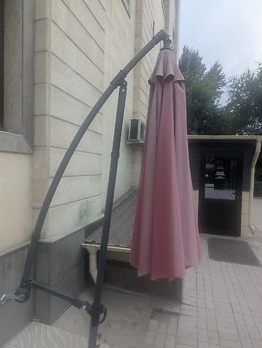 зонт навес: Навесной садовый зонт б/у, 2 шт на боковой опоре (козырёк-парасоля) — 1