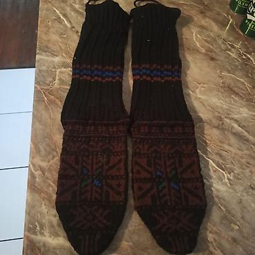Čarape: Ručno pletene vunene čarape – opanci/putaše sa bogatim etno motivima — 10