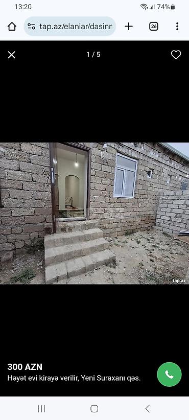 Uzunmüddətli kirayə evlər: Kirayə üçün 2 otaqlı orta təmirli həyət evi. Yeni Suraxanida. Əşyalari — 9
