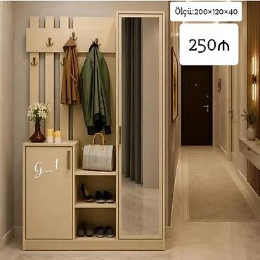Dolablar: Dəhliz üçün çoxfunksiyalı paltar asılqanı və dolab dəsti — 1