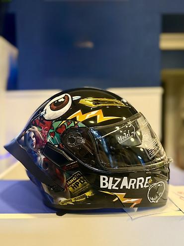 tok matoru: Motorsiklet üçün tam üzlü kask – “BIZARRE” dizayn - Korpus: parlaq — 1