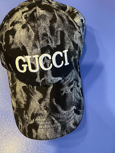 Головные уборы: GUCCI loqolu beysbol papağı - Dizayn: Qara-boz tonlarda — 1