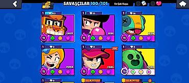 Digər: Brawl Stars oyun hesabı - Kupa: 52,118 - Savaşçılar: 100/101 - — 2