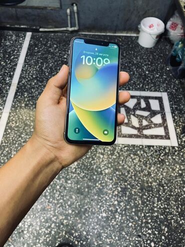 скупка бытовая техника: IPhone X, 256 ГБ, Серебристый, Чехол, 85 %