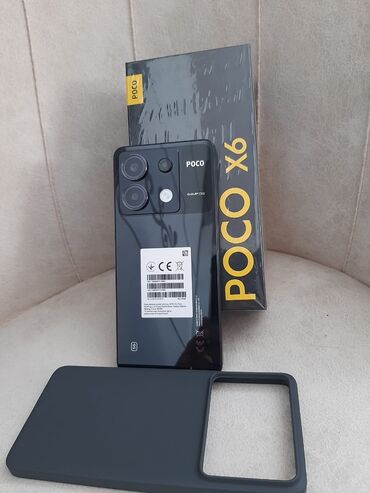 telefonlar təzə: Poco X6, 256 ГБ, цвет - Черный, Сенсорный, Отпечаток пальца, С документами