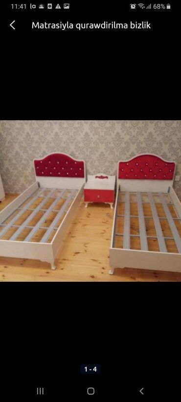 Sifarişlə çarpayılar: Kravatlar Matrasla 200 azn Her novde her rengde 1 mertebe ve 2 mertebe — 14