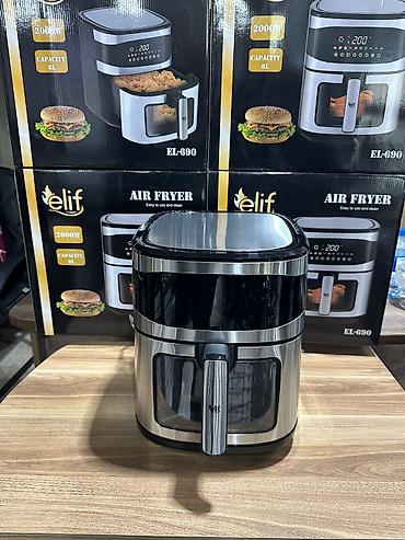 pendir qizardan: Elif Air Fryer EL-690 — 8 litr, 2000W Qızartmanı daha sağlam və daha — 1