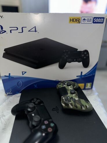 PS4 (Sony Playstation 4): Sony PlayStation 4 (Slim) oyun konsolu – 500 GB, HDR, PS VR Ready — 5