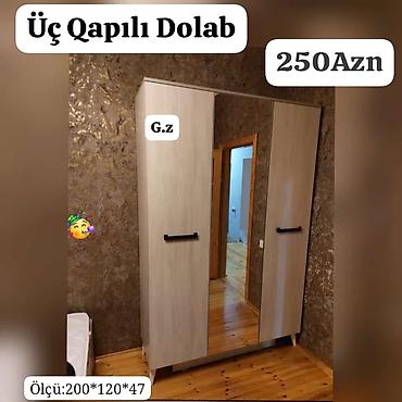 Dolablar: Dolab yeni qarderob paltar dolabı 3 qapılı güzgülü — 1