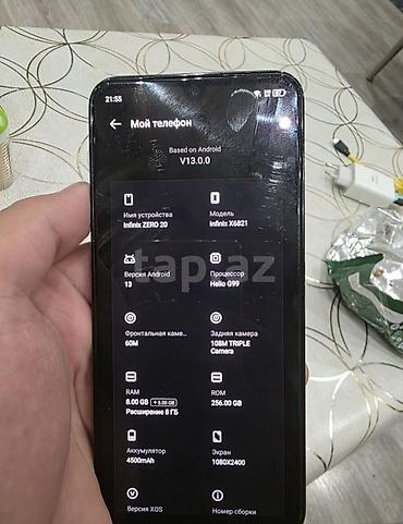 samsung a51 irsad: Infinix 256 GB, rəng - Qara, Sensor — 4