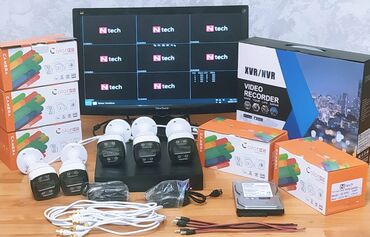 uşaq kamera: Monitor dvr 8 çıxışlıdir (təzədir) telefondan izləmə 5 ədəd color