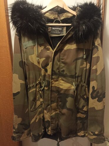 pepco zimska jakna: XL (EU 42), Military, With lining, Faux fur