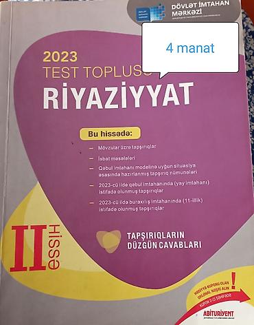 Testlər: Kitablarin hamisini birlikde alsaniz 3 manatdan hesablanir heresi🙏🏻 — 3