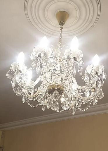 gulle: Çılçıraq, 8 lampa, Xrustal — 1