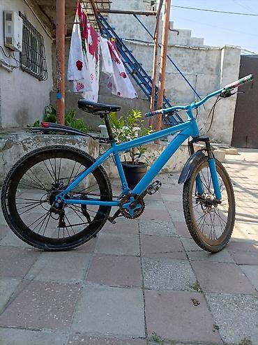 start velosiped: Dağ/şəhər tipli velosiped – mavi rəng Sprey vurulub veloda Təkərlər — 1