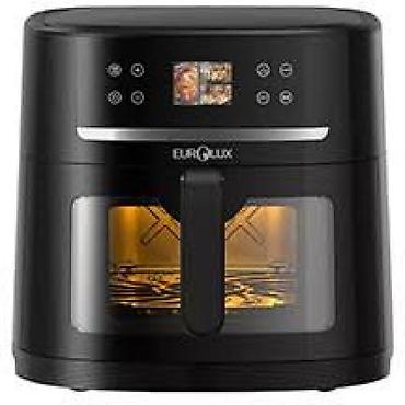 ipad ucuz: Eurolux EU-AF4846/4842C8D Air Fryer – 8 L, 1800W, Smart AI — 2