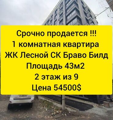 Продажа квартир: 1 комната, 43 м², Элитка, 2 этаж, ПСО (под самоотделку)