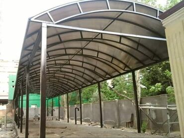 Naveslər, markizlər: Möhkəm metal konstruksiyalı və polikarbonat örtüklü, qövs formalı — 6