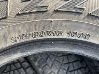 Шины: Шины 215 / 80 / R 16, Зима, Б/у, Комплект, Япония, Bridgestone — 9
