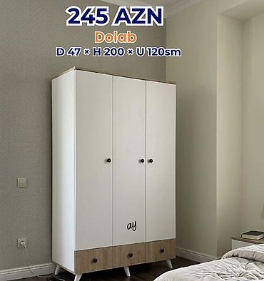 agaclar: Dolab – 245 AZN - Ölçülər: Dərinlik 47 sm, Hündürlük 200 sm — 1