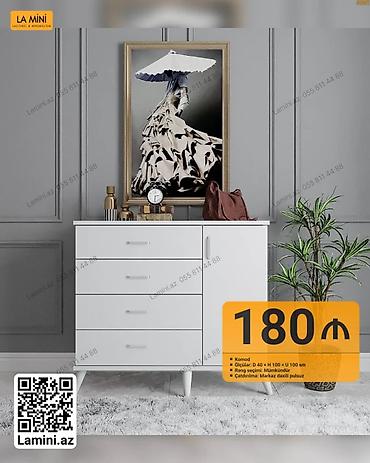 kamod: Komod – La Mini - Ölçülər: dərinlik 40 sm × hündürlük 100 sm × uzunluq — 1