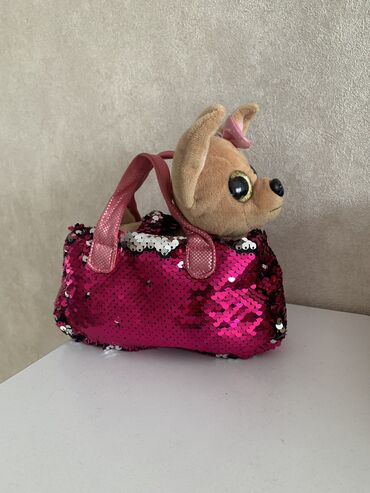 сумочка игрушка: Мягкая маленькая собачка в сумочке. Как новая. 400сом