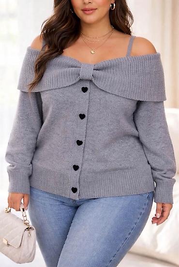 kişi puloverləri: Sviter, XL, 2XL, 3XL, rəng - Boz — 2