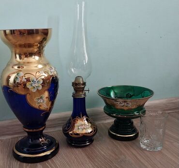 Digər qab-qacaq və mətbəx ləvazimatları: Bagema qablar.az işlenmiş.Guldan,Lanpa,Kanfet qabı 3- bir yerdə 30 — 1