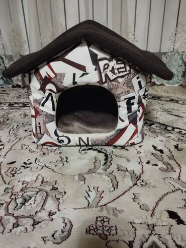 кот: Теплый домик, с подушкой внутри, материал плотный, домик для котят