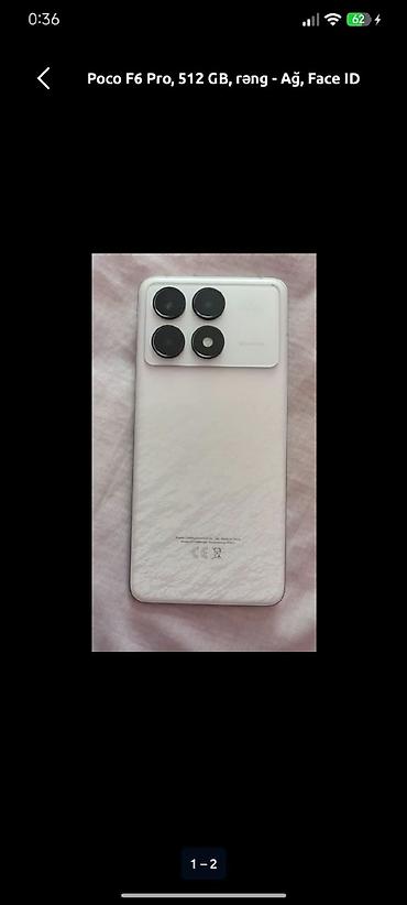 poco f6 irsad: Poco F6 Pro, 512 GB, rəng - Ağ, Face ID — 1